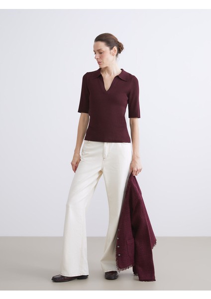 Yeni Sezon Polo Yaka Kadın Triko Kazak fiyatları