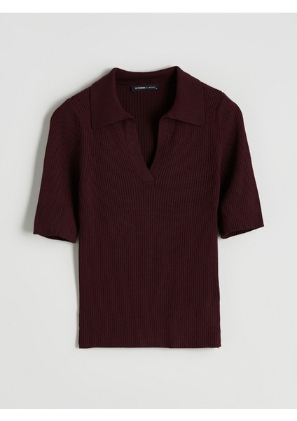 Yeni Sezon Polo Yaka Kadın Triko Kazak indirimleri