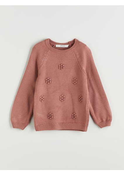 Yeni Sezon Bisiklet Yaka Kız Çocuk Triko Kazak