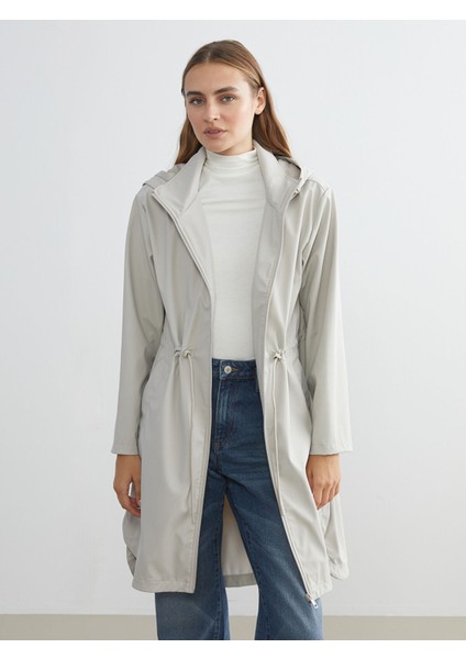 Yeni Sezon Kadın Kapüşonlu Düz Yağmurluk modelleri