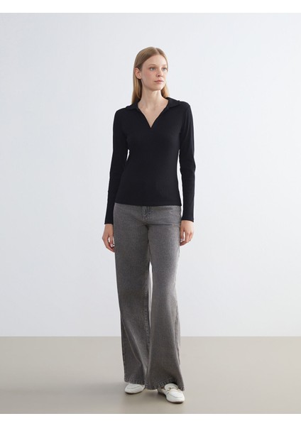 Yeni Sezon Büyük Beden Polo Yaka Kadın Tişört fırsatları