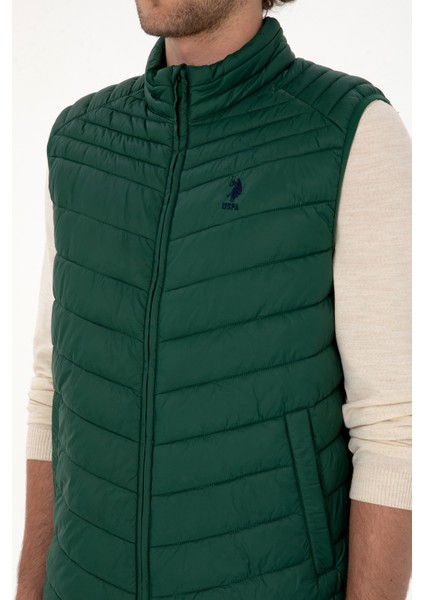 Erkek Koyu Yeşil Yelek (Dokuma) 50312012-VR079