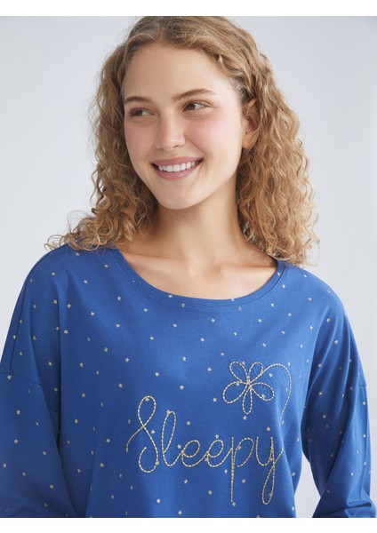 Yeni Sezon Bisiklet Yaka Puantiyeli Kadın Pijama Takımı fırsatları