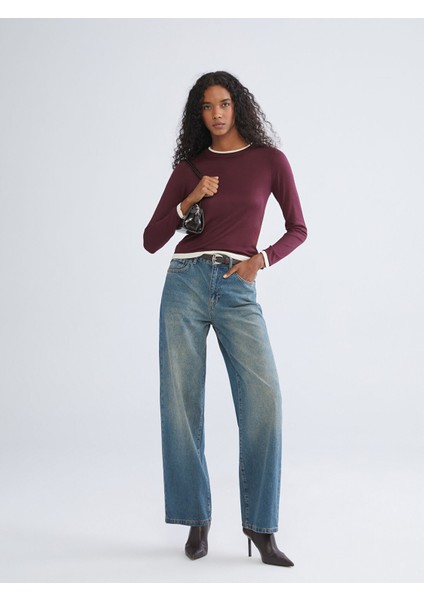 Yeni Sezon Baggy Fit Kadın Jean Pantolon