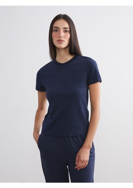 Yeni Sezon Bisiklet Yaka Kadın Tişört