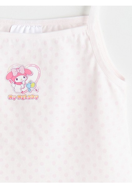 Yeni Sezon Kare Yaka Hello Kitty Baskılı Kız Çocuk Atlet 2'li modelleri