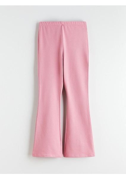 Yeni Sezon Beli Lastikli Ispanyol Paça Kız Çocuk Tayt