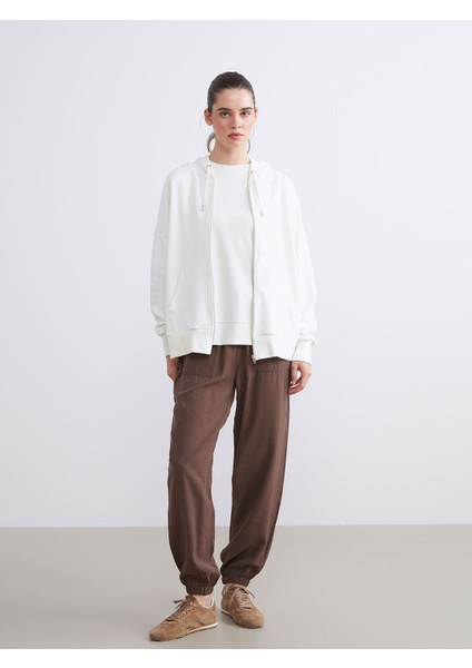 Yeni Sezon Kapüşonlu Oversize Kadın Fermuarlı Sweatshirt fiyatları