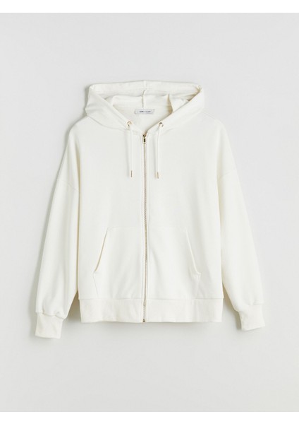 Yeni Sezon Kapüşonlu Oversize Kadın Fermuarlı Sweatshirt indirimleri