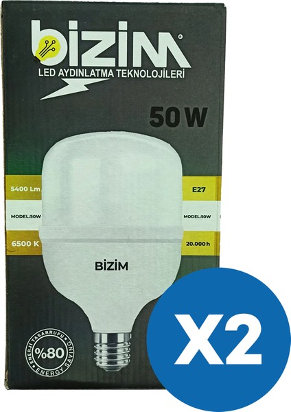 50W LED Torch Ampul (2'li Paket) fiyatları