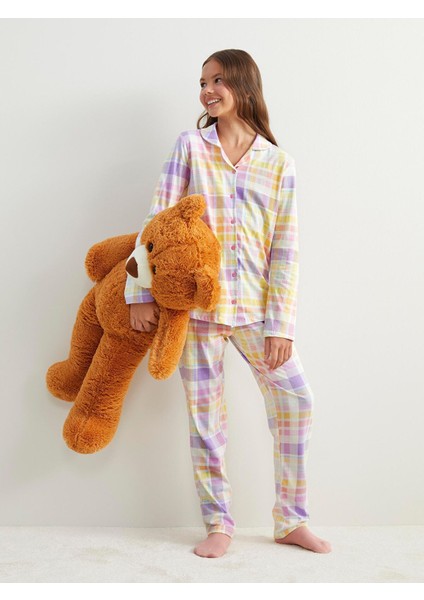 Yeni Sezon Gömlek Yaka Kız Çocuk Pijama Takımı fiyatları