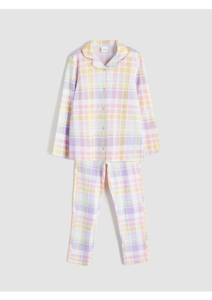 Yeni Sezon Gömlek Yaka Kız Çocuk Pijama Takımı fırsatları