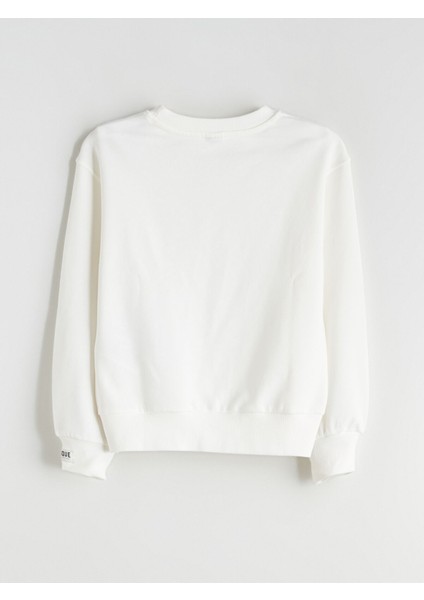 Yeni Sezon Bisiklet Yaka Kız Çocuk Sweatshirt 2'li indirimleri