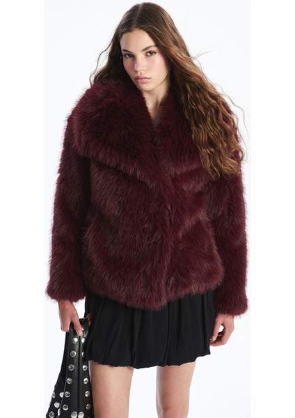 Yeni Sezon Ceket Yaka Kadın Kürk Mont