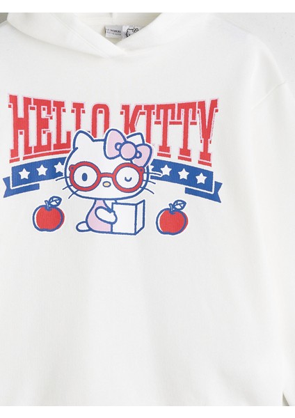 Yeni Sezon Kapüşonlu Hello Kitty Baskılı Kız Çocuk Sweatshirt modelleri
