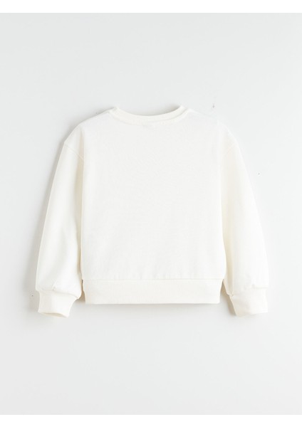 Yeni Sezon Bisiklet Yaka Baskılı Kız Çocuk Sweatshirt fiyatları