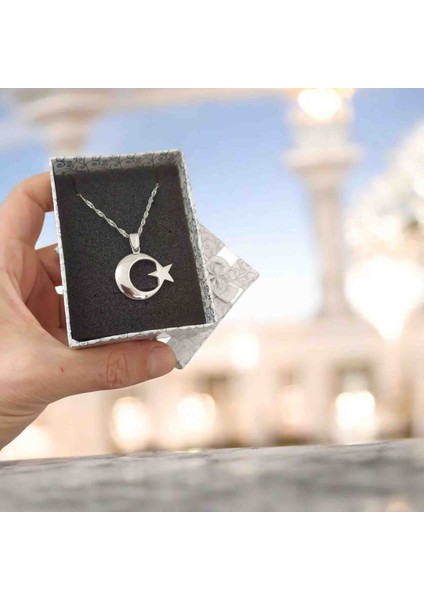 - 925 Ayar Orjinal Gümüş Ay Yıldız Kolye indirimleri