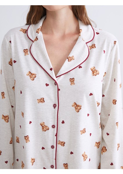 Yeni Sezon Gömlek Yaka Hamile Pijama Takımı modelleri