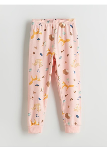 Yeni Sezon Bisiklet Yaka Kız Çocuk Pijama Takımı modelleri