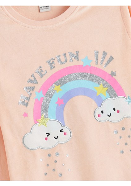 Yeni Sezon Bisiklet Yaka Kız Çocuk Pijama Takımı modelleri