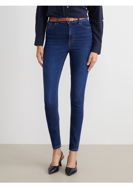 Yeni Sezon Beli Kemerli Jüpiter Süper Skinny Fit Jean Pantolon fiyatları