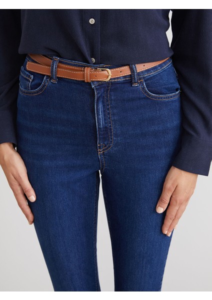 Yeni Sezon Beli Kemerli Jüpiter Süper Skinny Fit Jean Pantolon modelleri