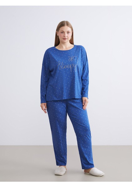 Yeni Sezon Bisiklet Yaka Puantiyeli Kadın Pijama Takımı fiyatları