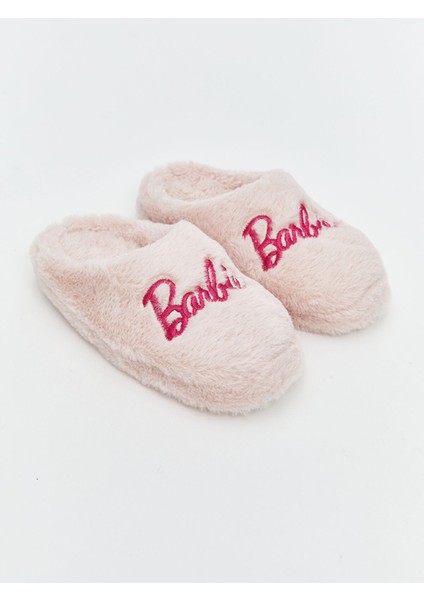 Yeni Sezon Barbie Nakışlı Kız Çocuk Ev Terliği