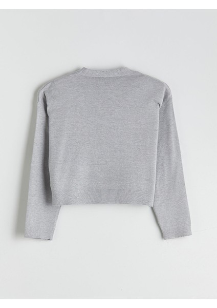 Yeni Sezon V Yaka Fiyonk Detaylı Kız Çocuk Triko Hırka fiyatları