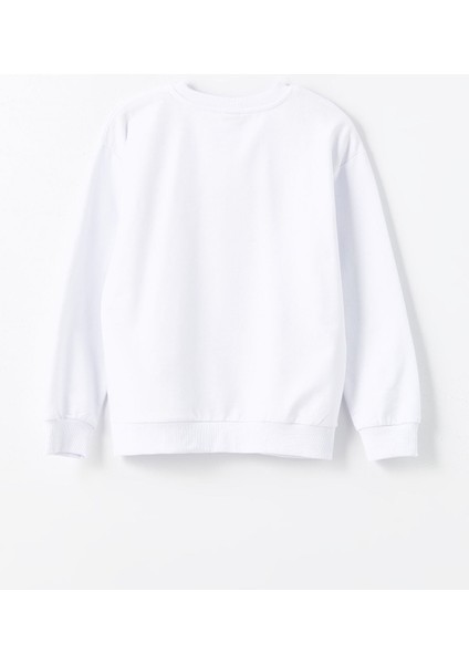 Yeni Sezon Bisiklet Yaka Kız Çocuk Sweatshirt fırsatları