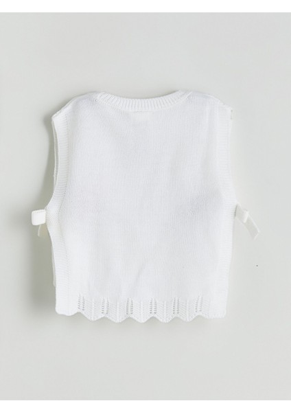 Yeni Sezon Bisiklet Yaka Çiçekli Kız Çocuk Triko Süveter modelleri