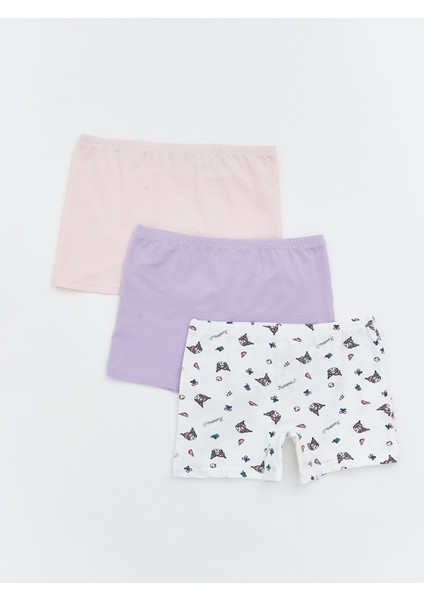 Yeni Sezon Baskılı Kız Çocuk Boxer 3'lü