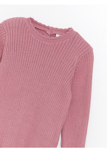 Yeni Sezon Bisiklet Yaka Desenli Kız Çocuk Kazak modelleri