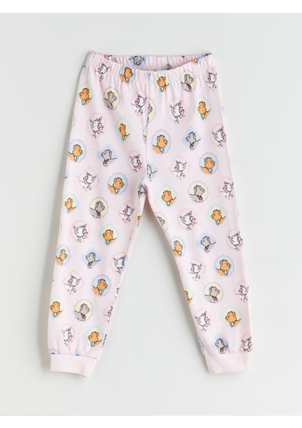 Yeni Sezon Beli Lastikli Aristocats Baskılı Kız Çocuk Pijama Alt