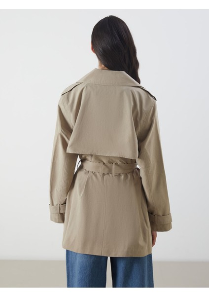 Yeni Sezon Kruvaze Yaka Kadın Trençkot indirimleri