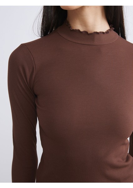 Yeni Sezon Fırfırlı Dik Yaka Kadın Body modelleri