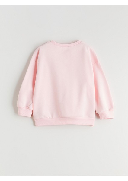 Yeni Sezon Bisiklet Yaka Niloya Baskılı Kız Çocuk Sweatshirt fırsatları