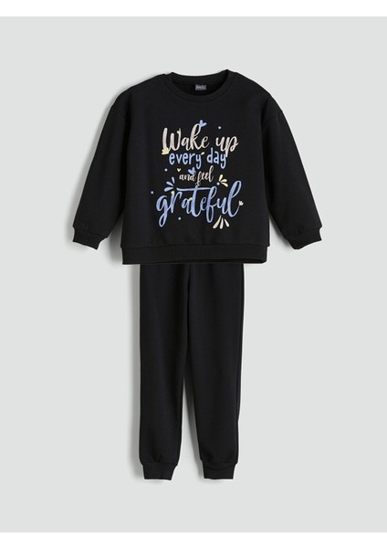 Yeni Sezon Bisiklet Yaka Kız Çocuk Pijama Takım