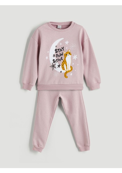 Yeni Sezon Bisiklet Yaka Kız Çocuk Pijama Takımı