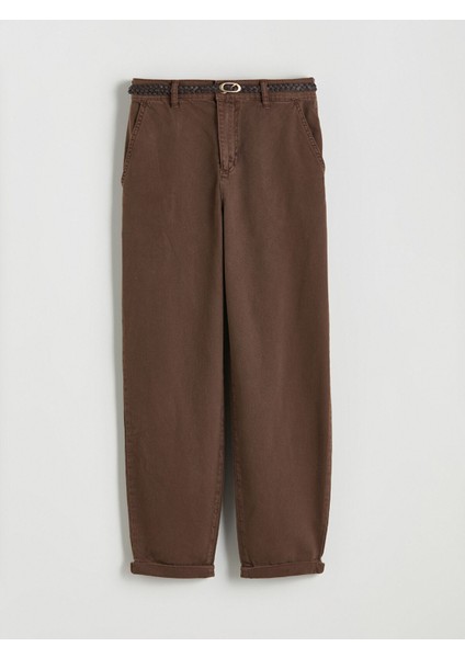 Yeni Sezon Beli Kemerli Carrot Fit Kadın Jean Pantolon indirimleri