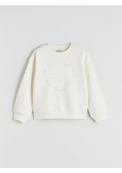 Yeni Sezon Bisiklet Yaka Kız Çocuk Sweatshirt