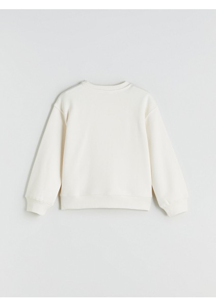 Yeni Sezon Bisiklet Yaka Kız Çocuk Sweatshirt fırsatları