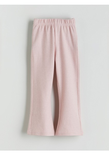 Yeni Sezon Beli Lastikli Ispanyol Paça Kız Çocuk Tayt