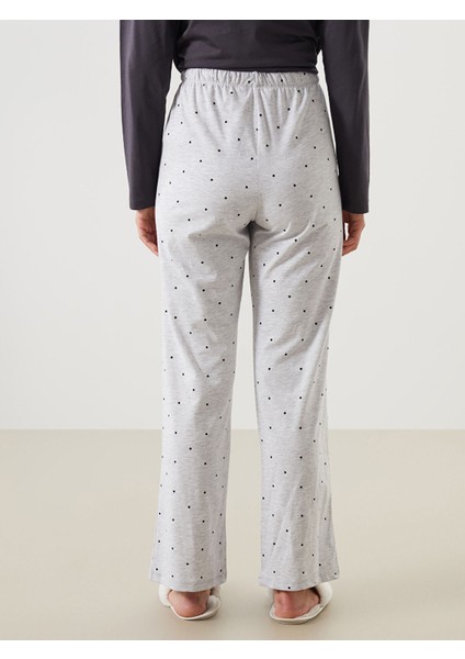 Yeni Sezon Büyük Beden Beli Lastikli Puantiyeli Kadın Pijama Altı indirimleri