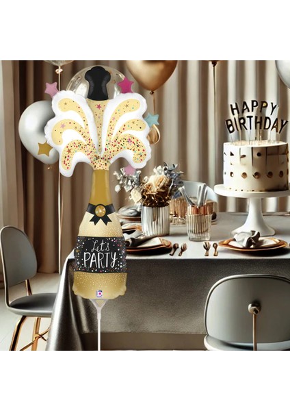 Party Champagne Mini Supertrend Folyo Balon 14"