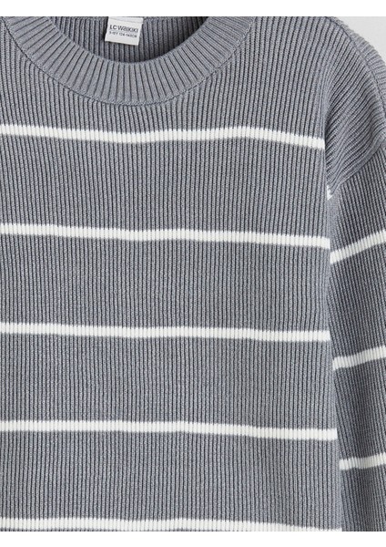 Yeni Sezon Bisiklet Yaka Çizgili Kız Çocuk Triko Kazak modelleri