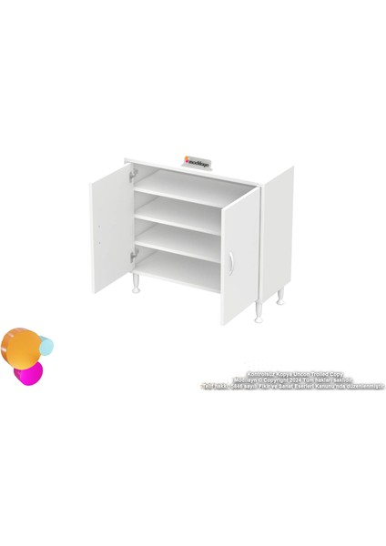 Annus Dolap Kapak ve Raf Detaylı Çok Amaçlı Dolap 2 Kapaklı 4 Göz Raf Dolap 85x75x32,5 cm indirimleri