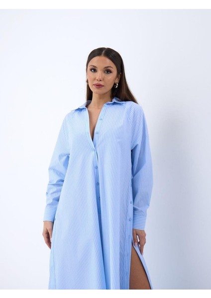 Evyora 5857 Elbise-San Diego Çizgili fırsatları