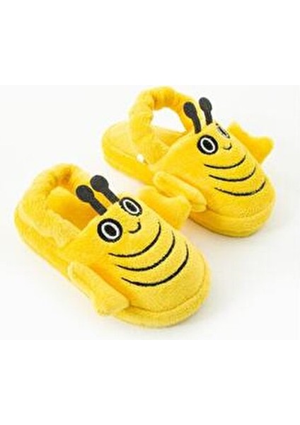 Çocuk Ev Terliği , Peluş Terlik , Çocuk Sandaleti Vız Vız Arı Figürlü