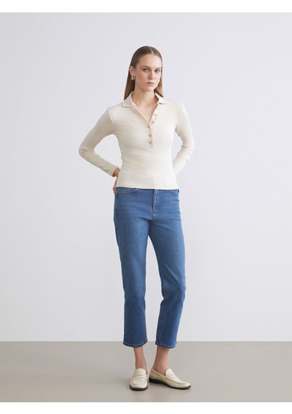 Yeni Sezon Polo Yaka Modal Karışımlı Kadın Tişört fiyatları